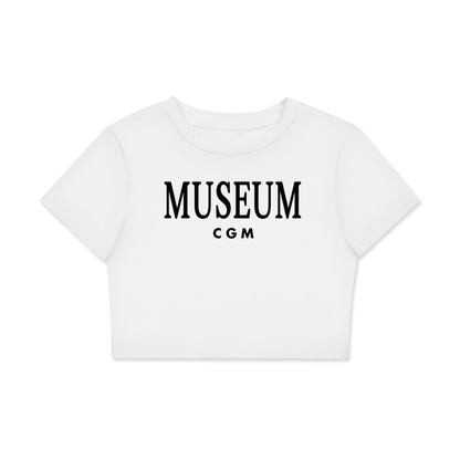 CGM Museum Crop Tee White