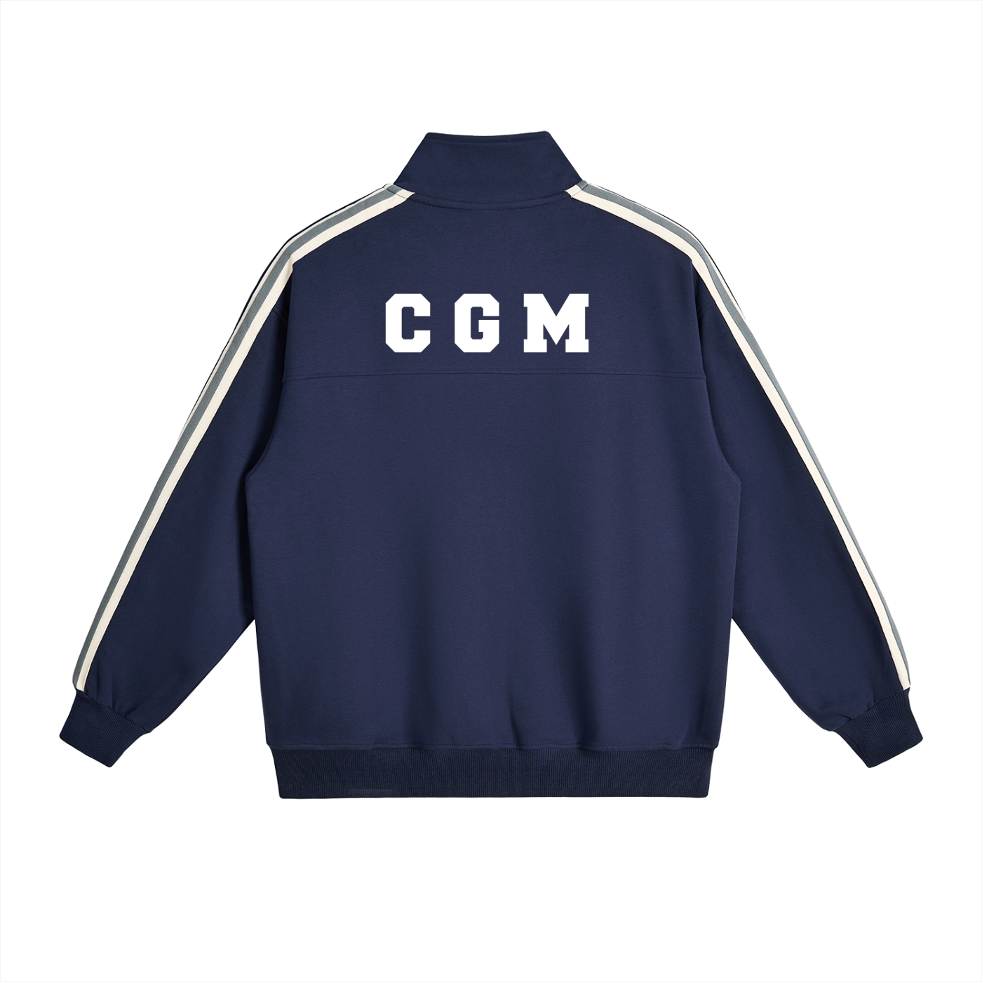 Contrast Side-Stripe Stand Collar  Jacket