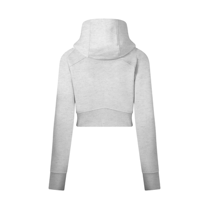 CGM Box Logo Cropped Zip-Through Hoodie