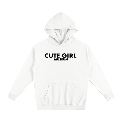 CGM Cute Girl Logo Oversized Essential Hoodie White